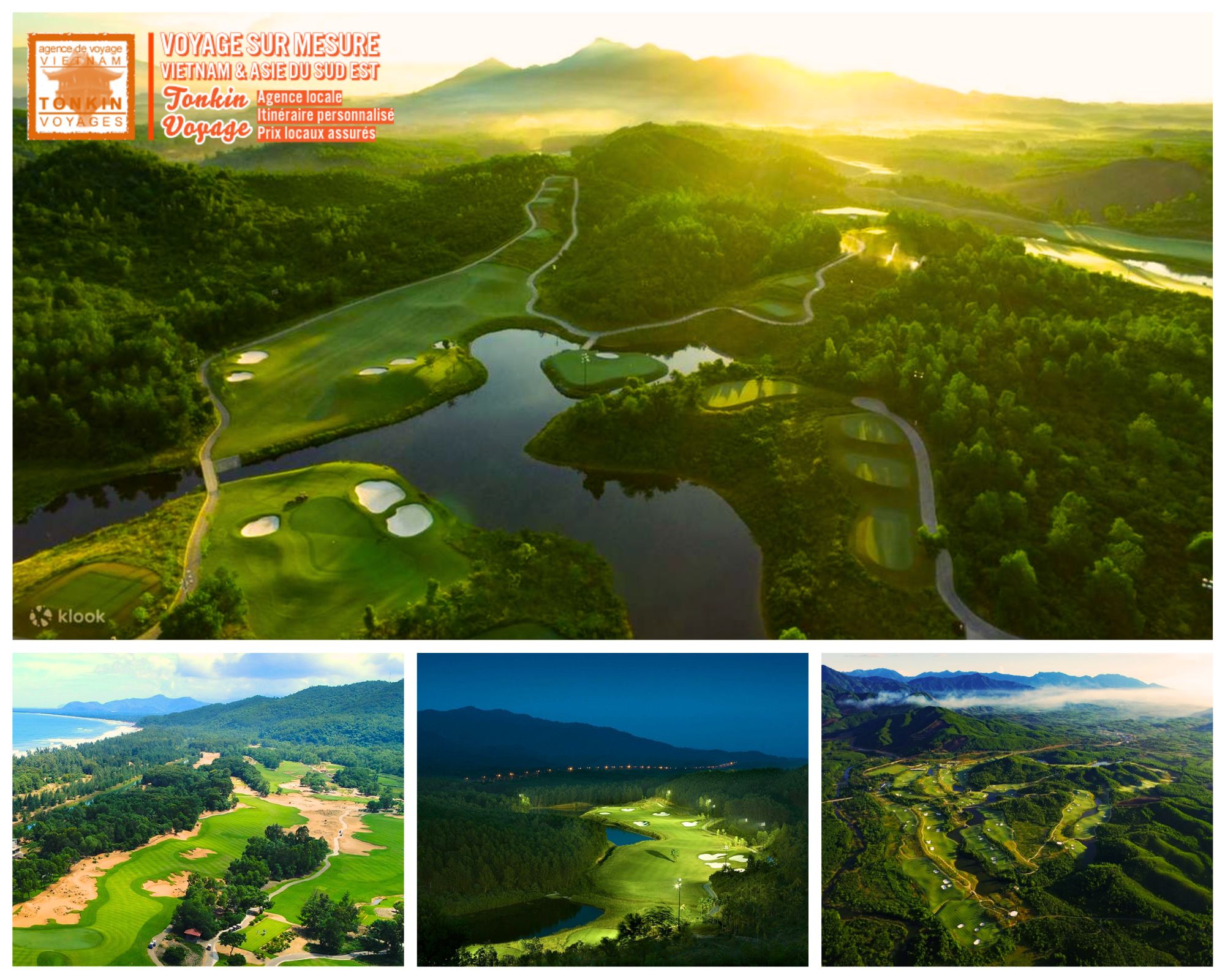 Les meilleurs parcours de golf du Centre Vietnam voyage golf sur mesure avec l'agence de voyage locale Tonkin Voyage &agrave; Hanoi Vietnam